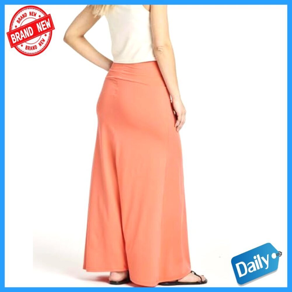 3 Pack Ultra-Soft Flowy Maxi Skirts High Waisted Plus Size Long - Picture 4 of 7